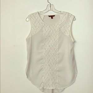 Banana Republic cream tank in mixed media